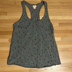 Grey Tribal Patterned Racerback Tank